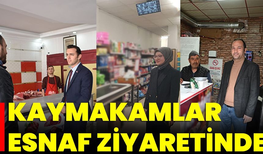 Kaymakamlar Esnaf Ziyaretinde