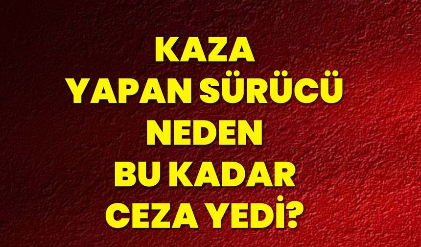 Kaza Yapan Sürücü Neden Bu Kadar Ceza Yedi?