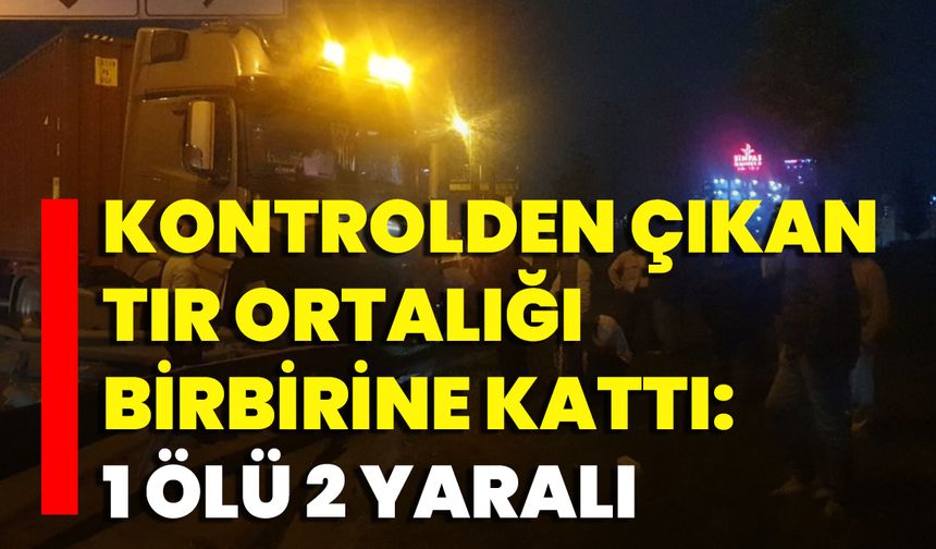 Kontrolden Çıkan Tır Ortalığı Birbirine Kattı: 1 Ölü 2 Yaralı