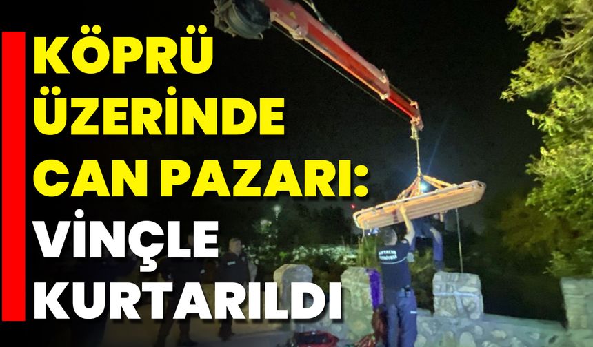 Köprü Üzerinde Can Pazarı: Vinçle Kurtarıldı