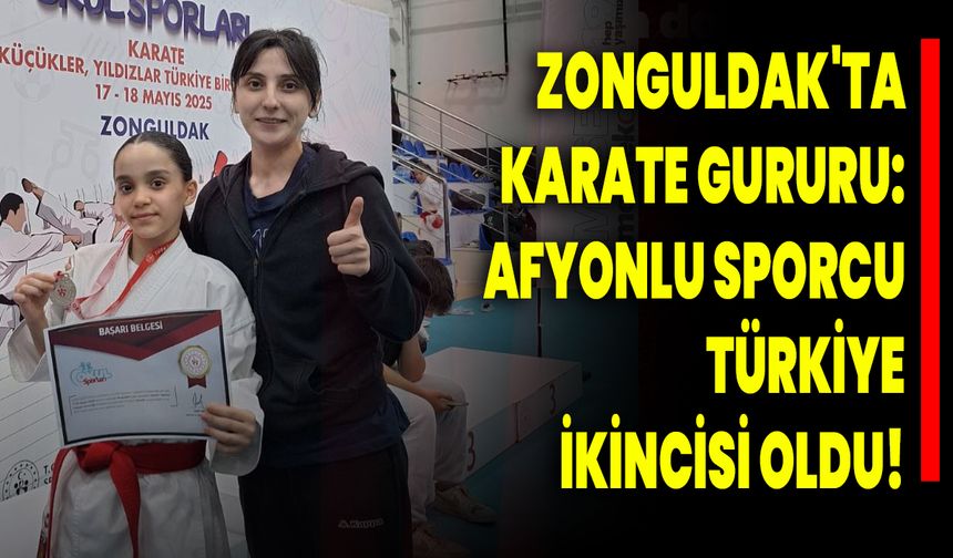 Zonguldak'ta Karate Gururu: Afyonlu Sporcu Türkiye İkincisi Oldu!