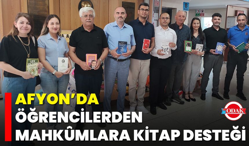 Afyon’da Öğrencilerden Mahkûmlara Kitap Desteği
