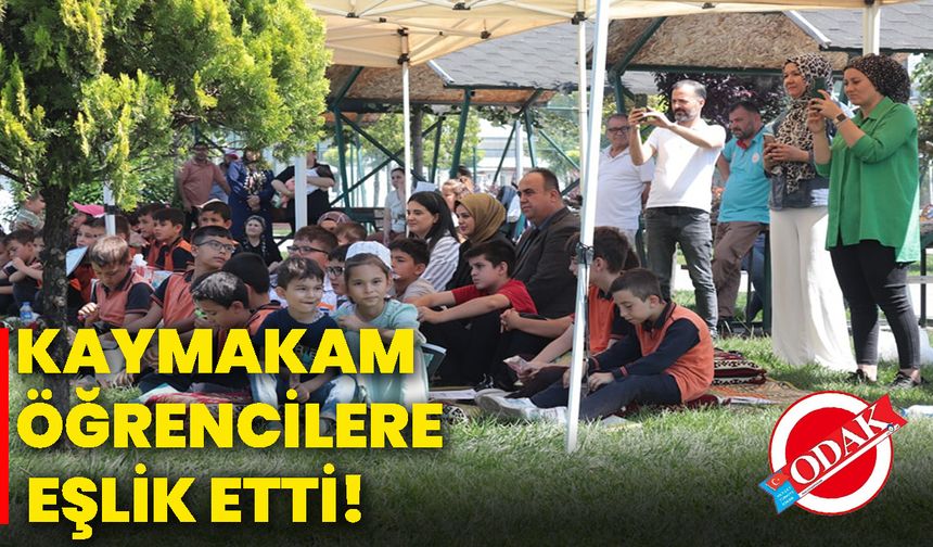 Kaymakam öğrencilere eşlik etti!