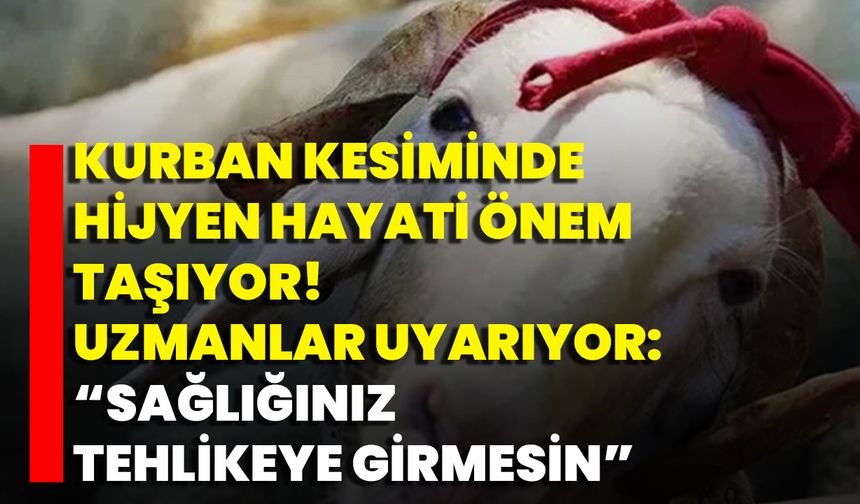 Kurban Kesiminde Hijyen Hayati Önem Taşıyor! Uzmanlar Uyarıyor: Sağlığınız Tehlikeye Girmesin