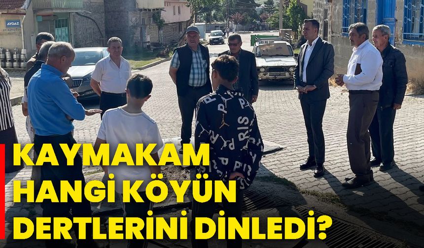Kaymakam hangi köyün dertlerini dinledi?