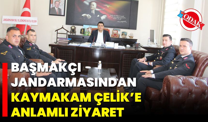 Başmakçı Jandarmasından Kaymakam Çelik’e Anlamlı Ziyaret