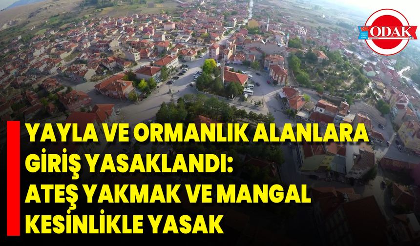 Yayla Ve Ormanlık Alanlara Giriş Yasaklandı: Ateş Yakmak Ve Mangal Kesinlikle Yasak