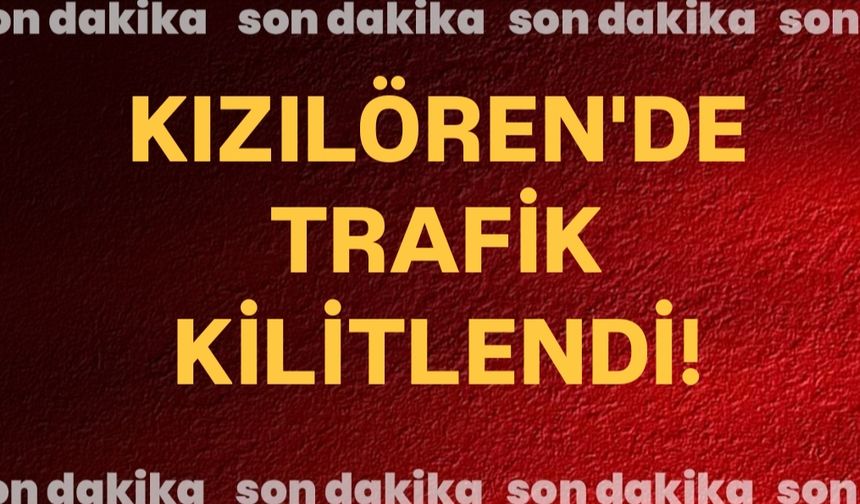 Kızılören'de trafik kilitlendi!