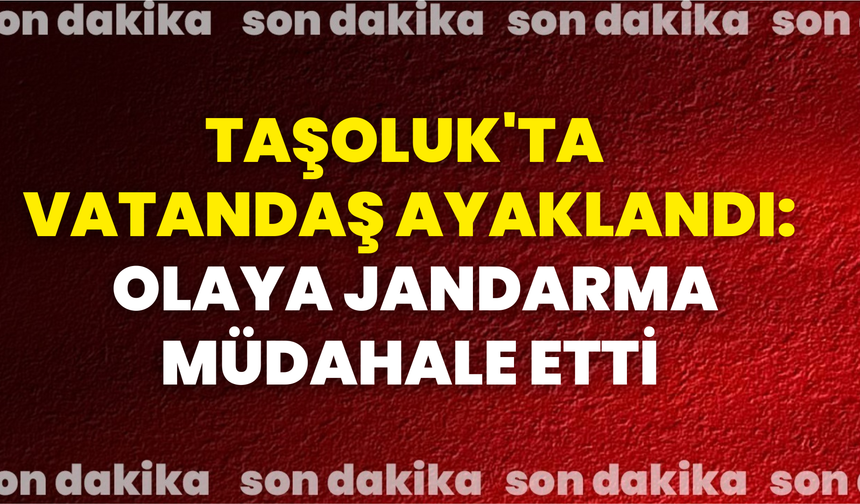 Taşoluk'ta Vatandaş Ayaklandı: Olaya Jandarma Müdahale Etti