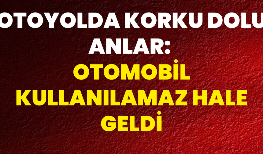 Otoyolda Korku Dolu Anlar: Otomobil Kullanılamaz Hale Geldi