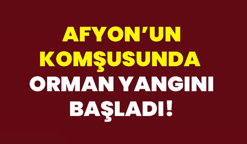 Afyon’un Komşusunda  Orman Yangını Başladı!