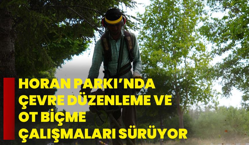 Horan Parkı’nda Çevre Düzenleme ve Ot Biçme Çalışmaları Sürüyor