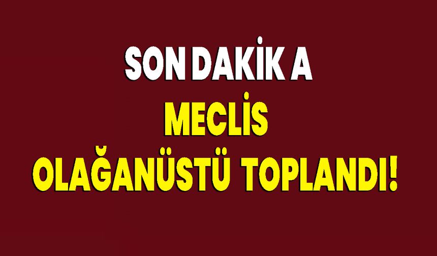 Meclis Olağanüstü Toplandı
