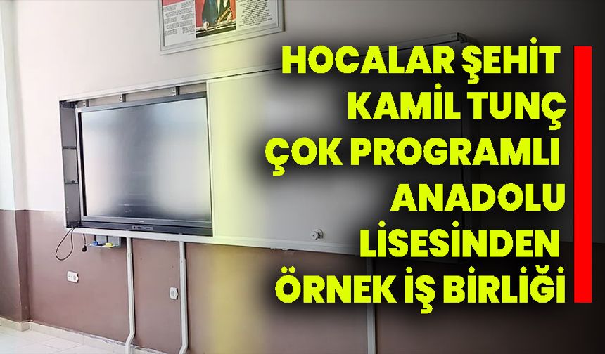 Hocalar Şehit Kamil Tunç Çok Programlı Anadolu Lisesi’nden Örnek İş Birliği