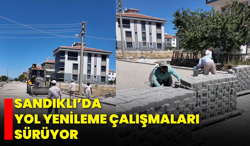 Sandıklı’da Yol Yenileme Çalışmaları Sürüyor