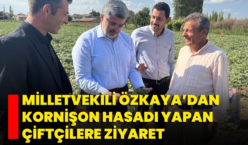 Milletvekili Özkaya’dan Kornişon Hasadı Yapan Çiftçilere Ziyaret