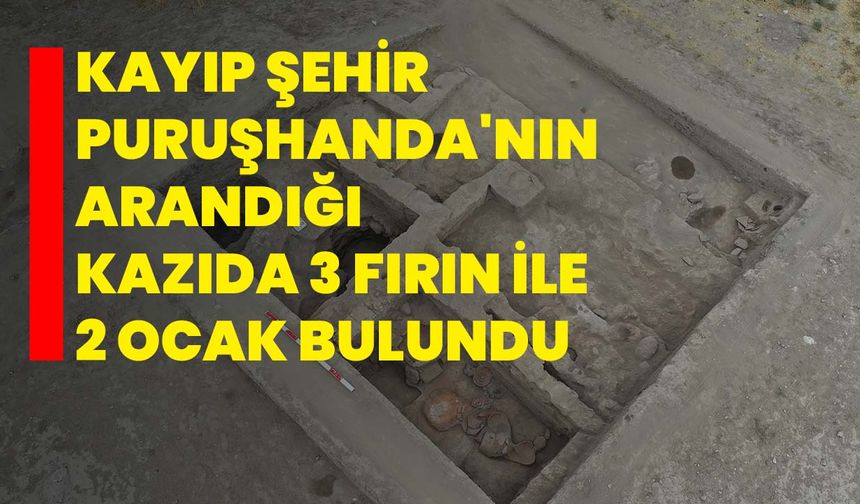 Kayıp şehir Puruşhanda'nın arandığı kazıda 3 fırın ile 2 ocak bulundu