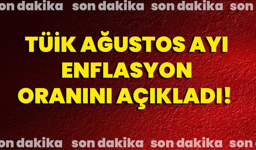 TÜİK Ağustos Ayı Enflasyon Oranını Açıkladı!