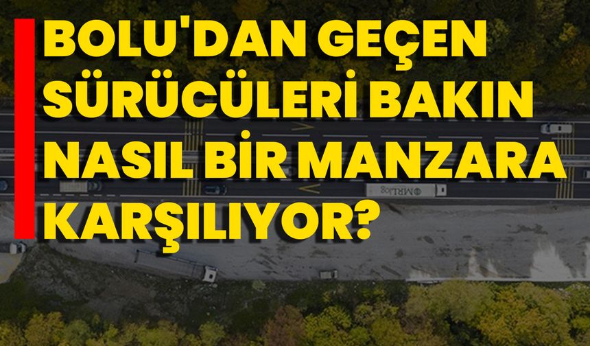 Bolu'dan Geçen Sürücüleri Bakın Nasıl Bir Manzara Karşılıyor?