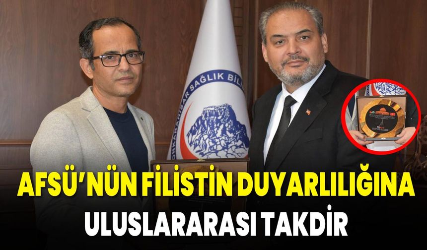 AFSÜ’nün Filistin Duyarlılığına Uluslararası Takdir