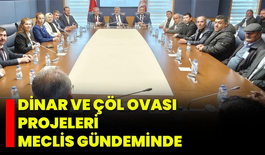 Dinar ve Çöl Ovası Projeleri Meclis Gündeminde
