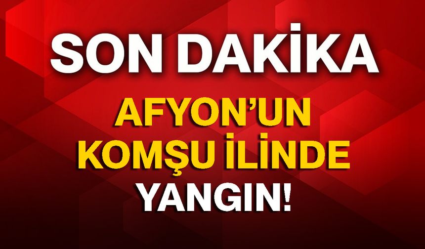 Afyon’un Komşu İlinde Yangın!