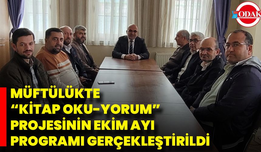 Müftülükte “Kitap Oku-Yorum” Projesinin Ekim Ayı Programı Gerçekleştirildi