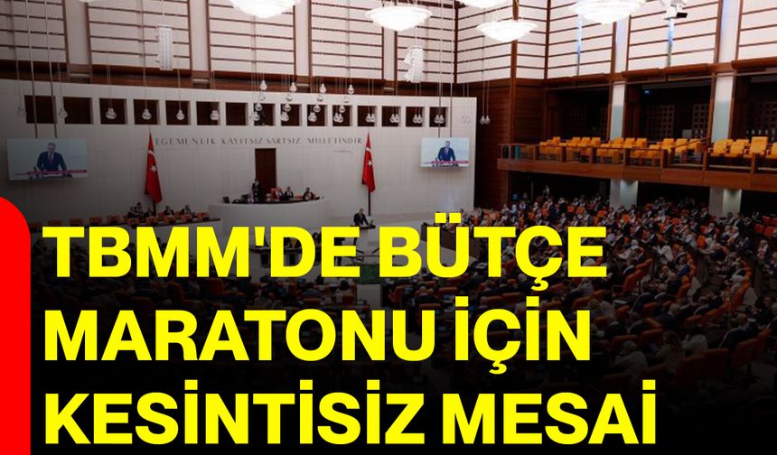 TBMM'de bütçe maratonu için kesintisiz mesai