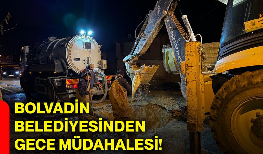 Bolvadin Belediyesinden gece müdahalesi!