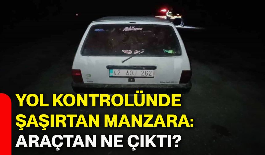 Yol kontrolünde şaşırtan manzara: Araçtan ne çıktı?