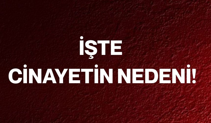 İşte Cinayetin Nedeni!