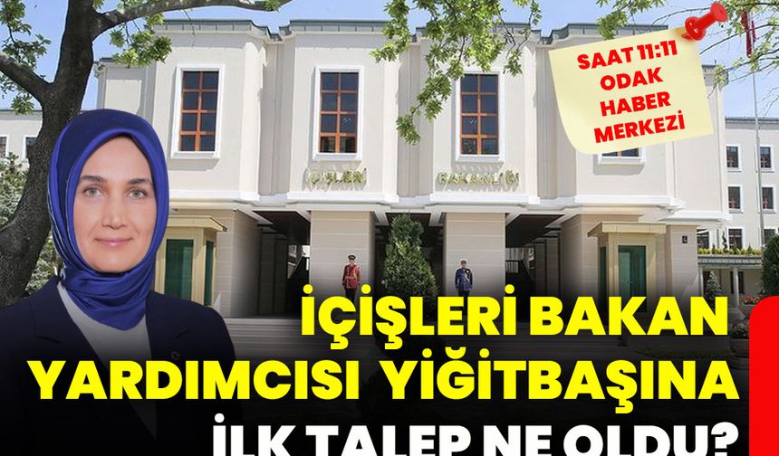 İçişleri Bakan Yardımcısı Yiğitbaşı'na ilk talep ne oldu?