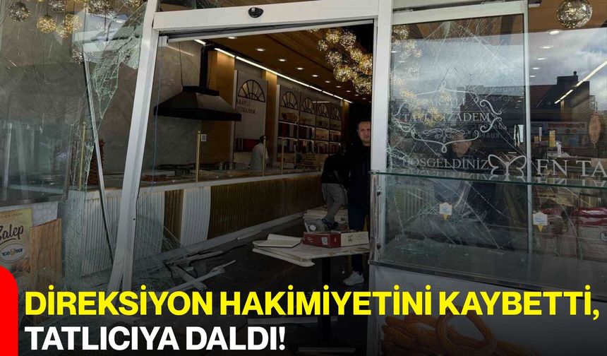 Direksiyon Hakimiyetini Kaybetti, Tatlıcıya Daldı!