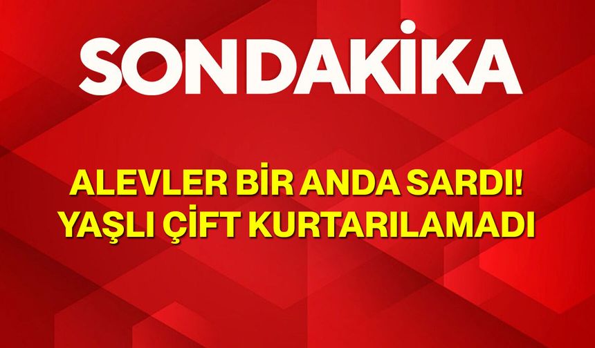 Alevler Bir Anda Sardı! Yaşlı Çift Kurtarılamadı