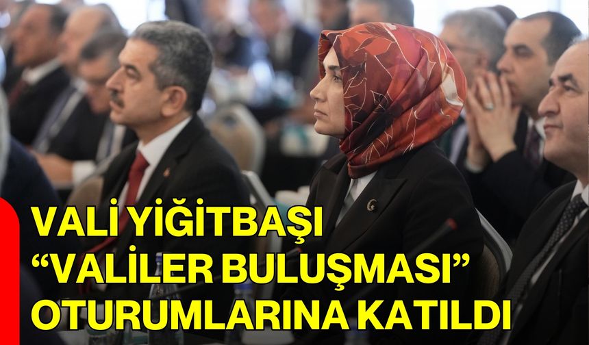 Vali Yiğitbaşı “Valiler Buluşması” Oturumlarına Katıldı