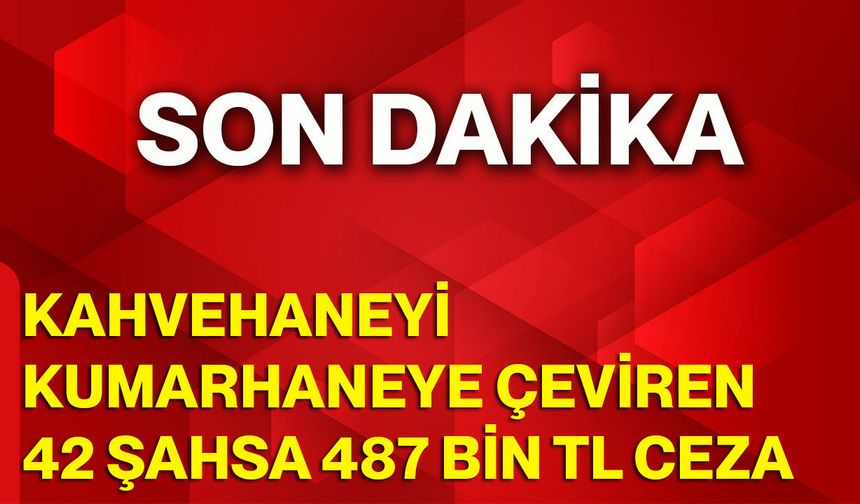 Kahvehaneyi, Kumarhaneye Çeviren 42 Şahsa 487 Bin Tl Ceza