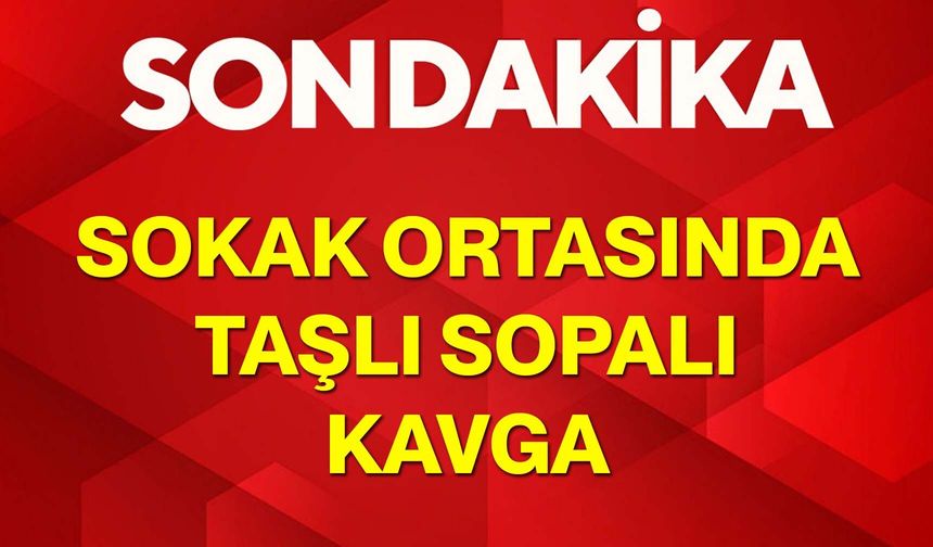 Sokak Ortasında Taşlı Sopalı Kavga