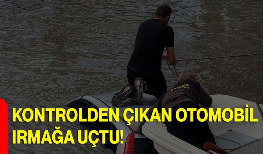 Kontrolden Çıkan Otomobil Irmağa Uçtu
