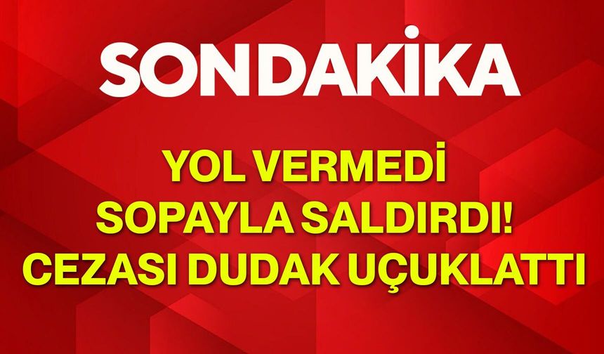 Yol Vermedi, Sopayla Saldırdı! Cezası Dudak Uçuklattı