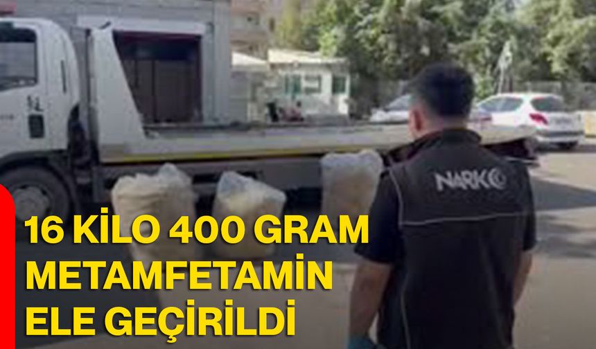 16 Kilo 400 Gram Metamfetamin Ele Geçirildi