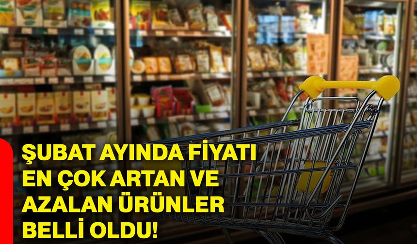 Şubat ayında fiyatı en çok artan ve azalan ürünler belli oldu!