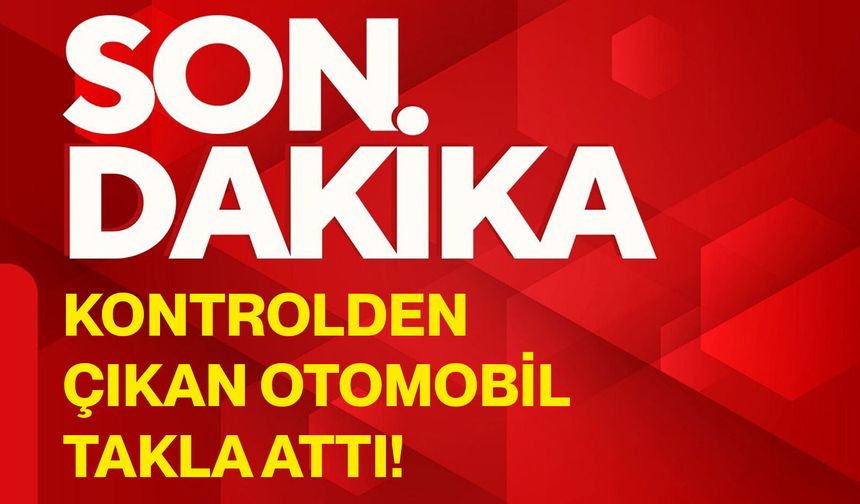 Kontrolden çıkan otomobil takla attı!