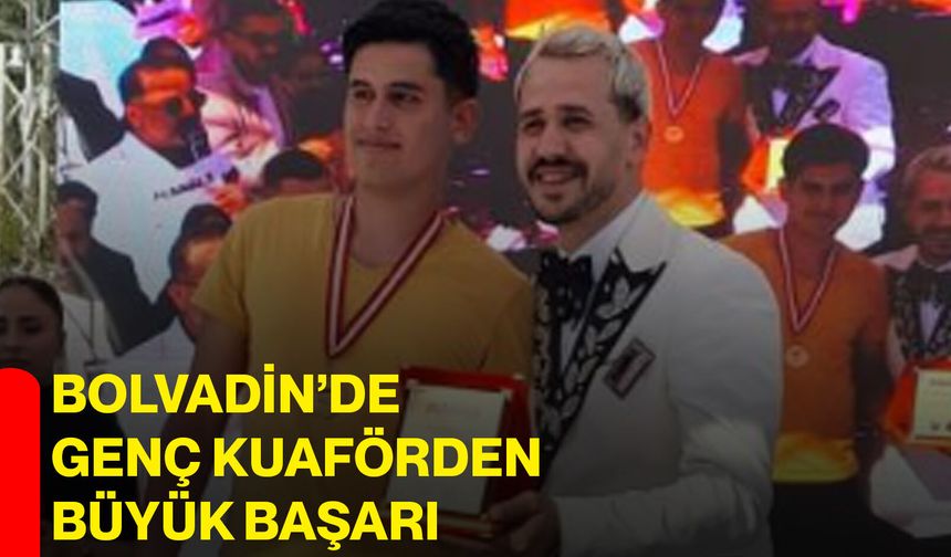 Bolvadin’de genç kuaförden büyük başarı