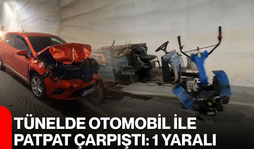 Tünelde Otomobil ile Patpat Çarpıştı: 1 Yaralı