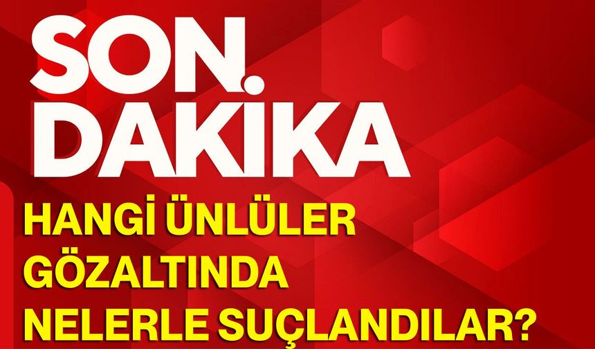 Hangi Ünlüler Gözaltında, Nelerle Suçlandılar?