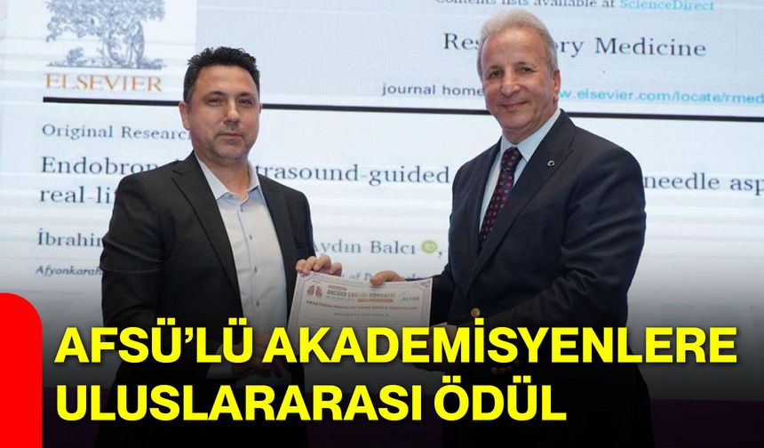 AFSÜ’lü Akademisyenlere Uluslararası Ödül