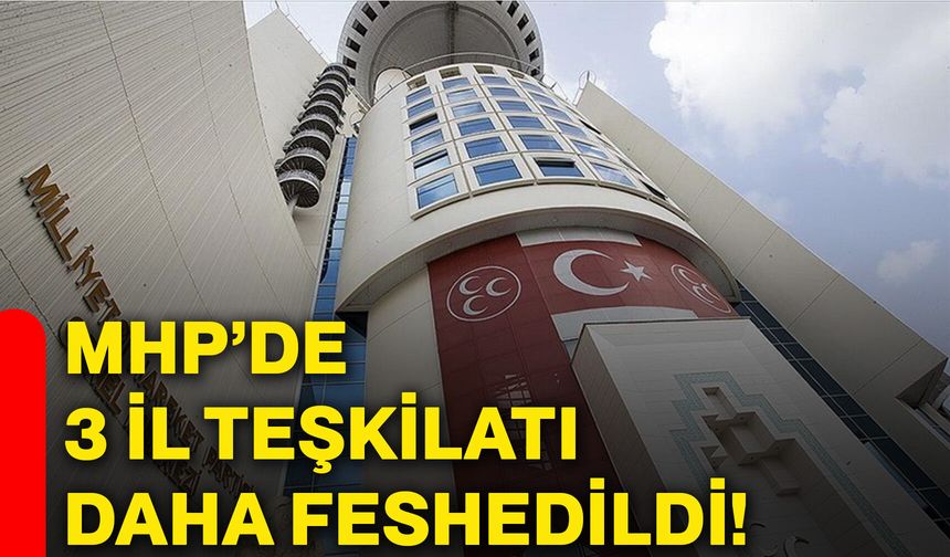 MHP’de 3 il teşkilatı daha feshedildi!