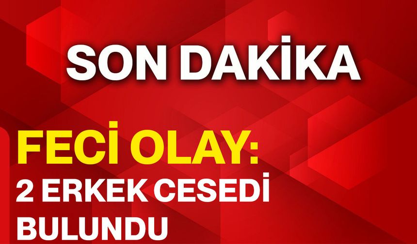 Feci Olay: 2 Erkek Cesedi Bulundu