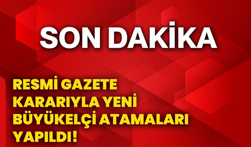 Resmi Gazete kararıyla yeni büyükelçi atamaları yapıldı!