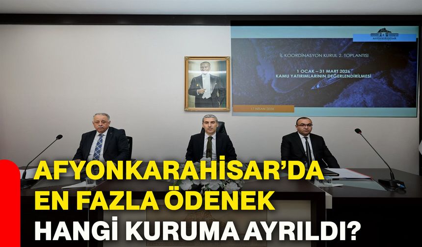 Afyonkarahisar’da en fazla ödenek hangi kuruma ayrıldı?